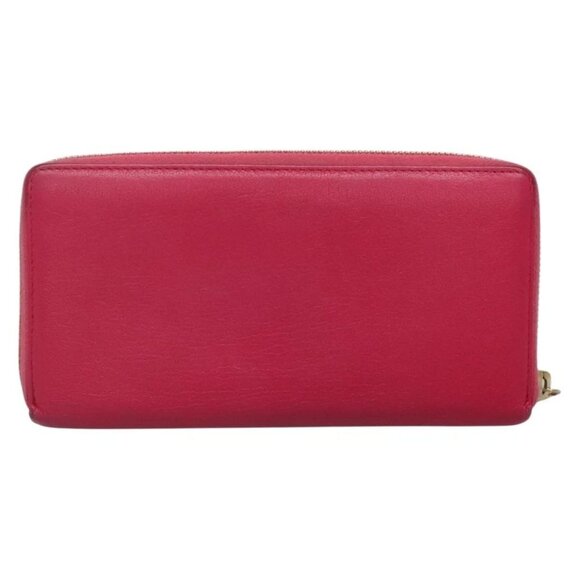 SAINT LAURENT Long Wallet Leather Pink Gold Auth yk19456 - Picture 3 of 16